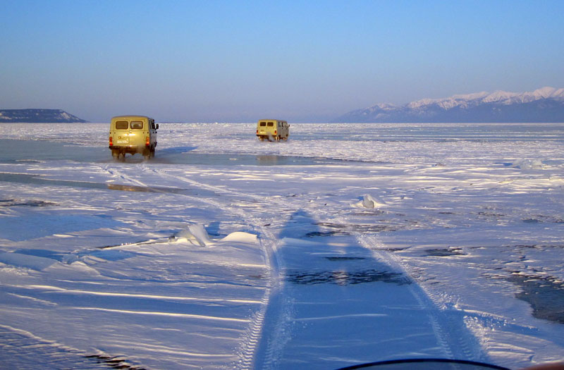frozen lake baikal, Siberia, Russia